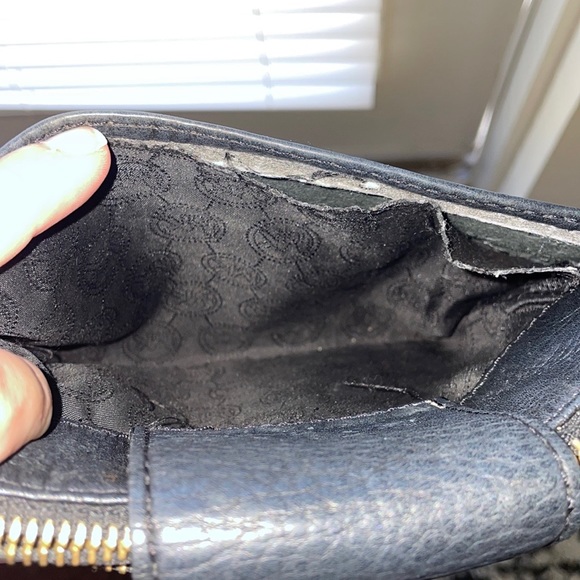 Michael Kors Fulton crossbody bag small black pebbled leather gold logo - Picture 12 of 12